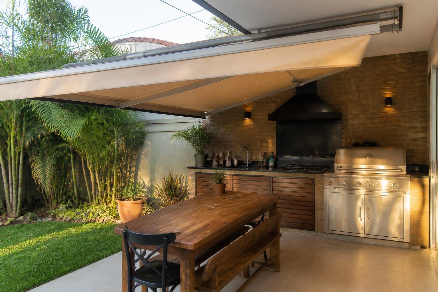 Toldo retrátil instalado em Aracaju